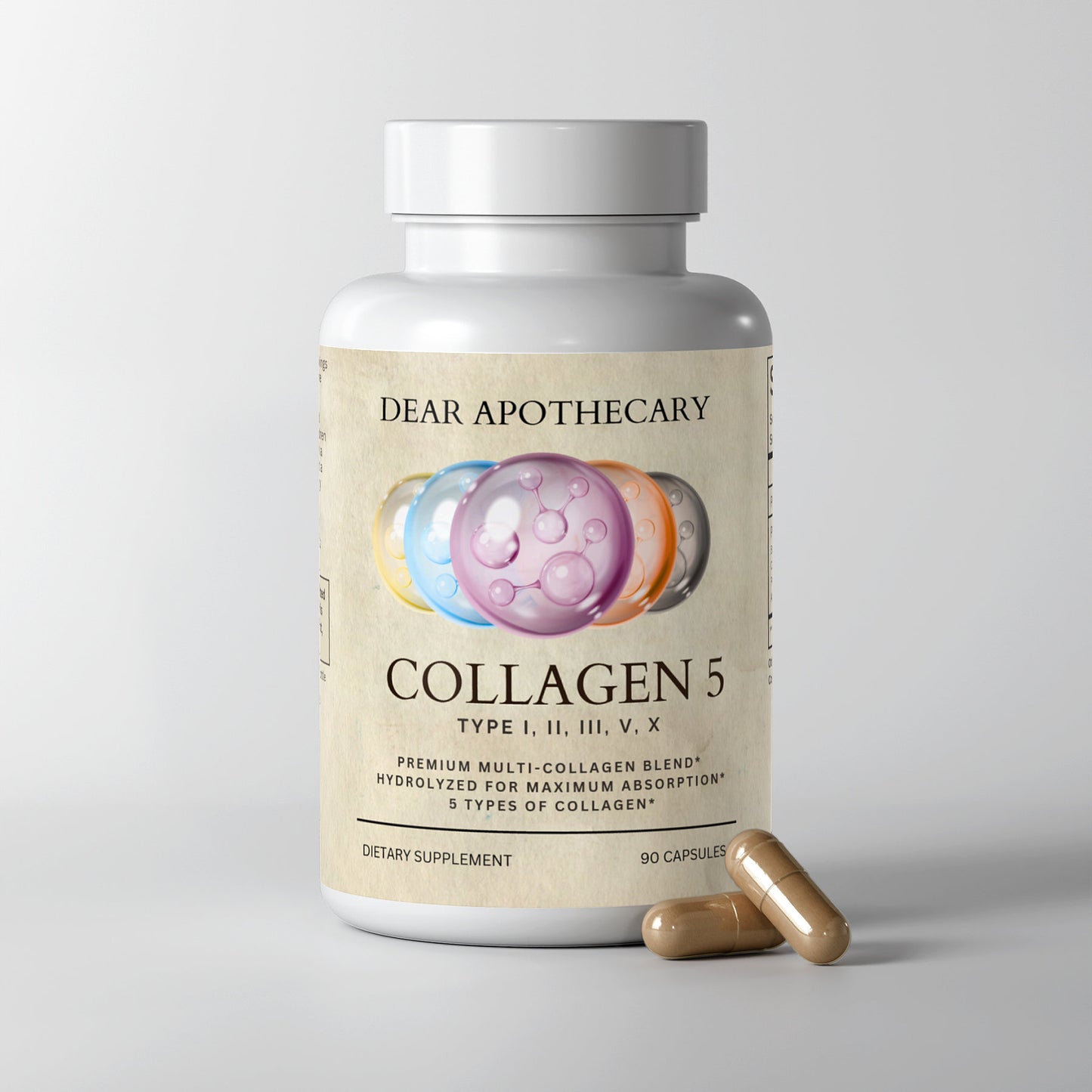 Collagen | 5 Premium Complex | Types I, II, III, V, X - Superior