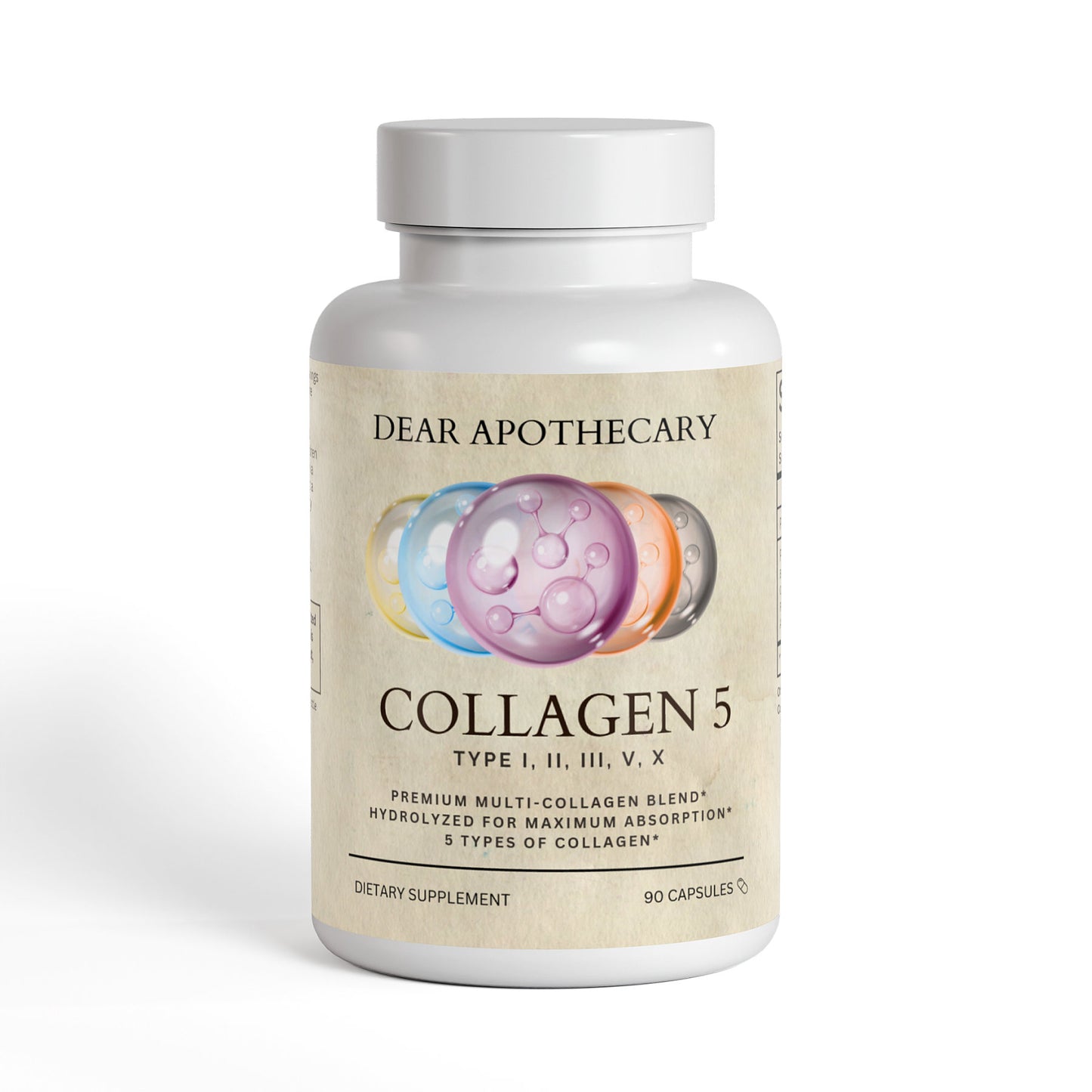 Collagen | 5 Premium Complex | Types I, II, III, V, X - Superior
