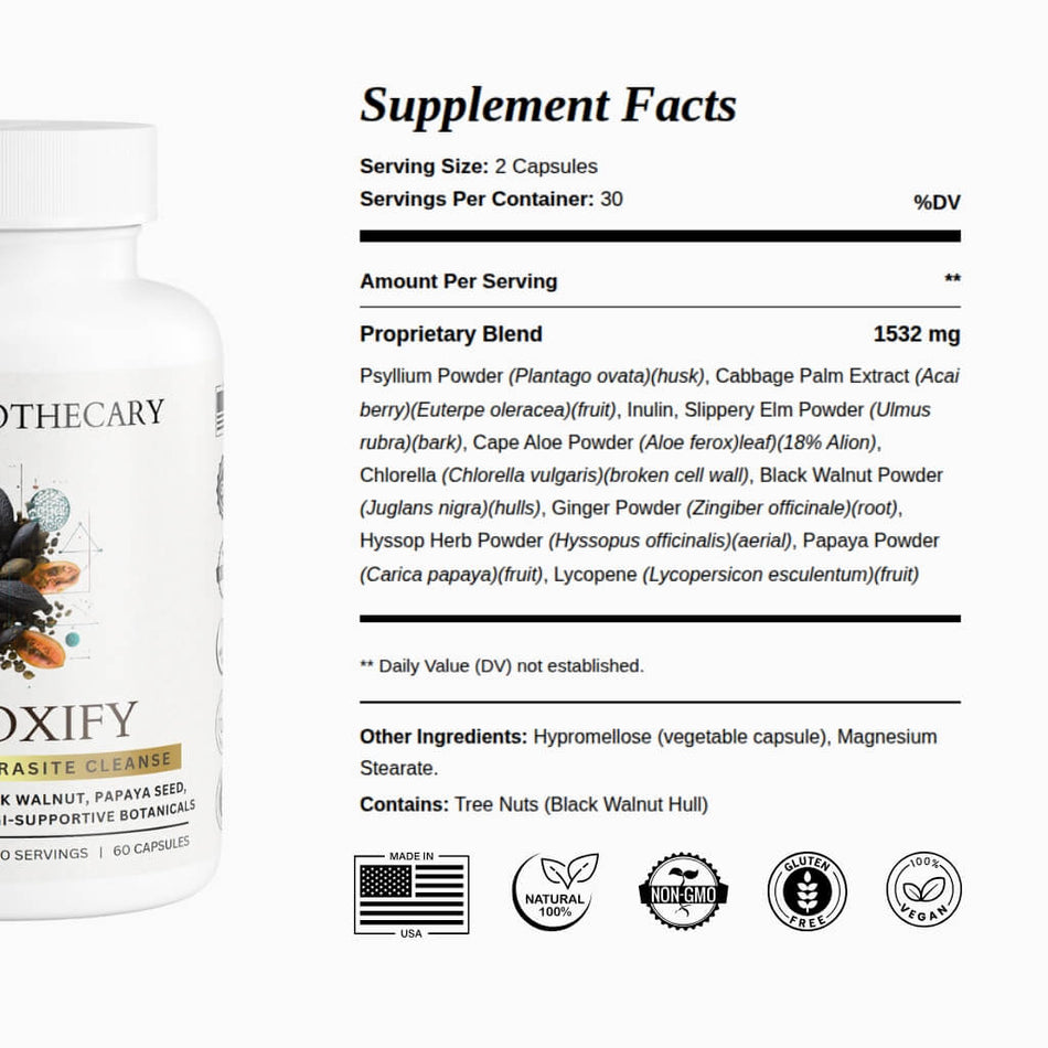 Detoxify Parasite Cleanse & Detox - 3-Phase System | Dear Apothecary